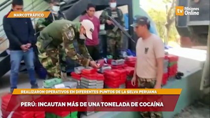 Perú: incautan más de una tonelada de cocaína