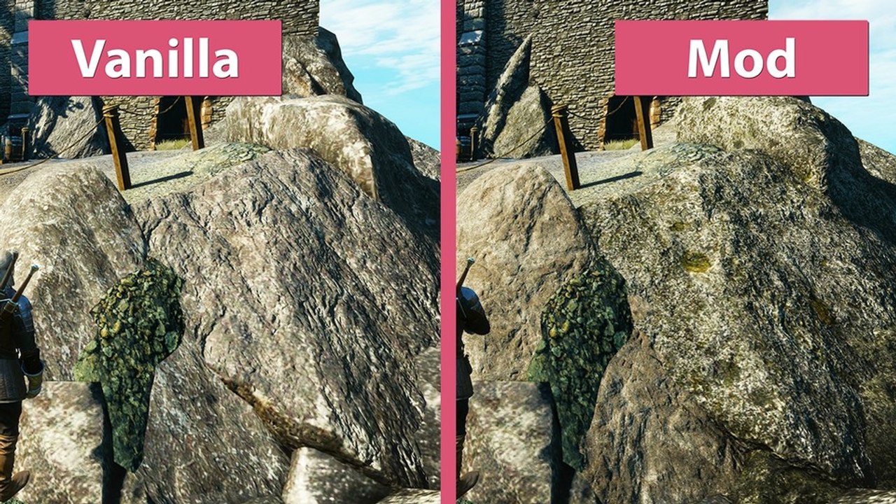 The Witcher 3 - HD Reworked Project 4.6 im Vergleich zum Original