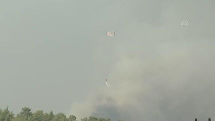 Bakanlar Soylu ve Kirişci, Marmaris'te yangın bölgesinde incelemelerde bulundu