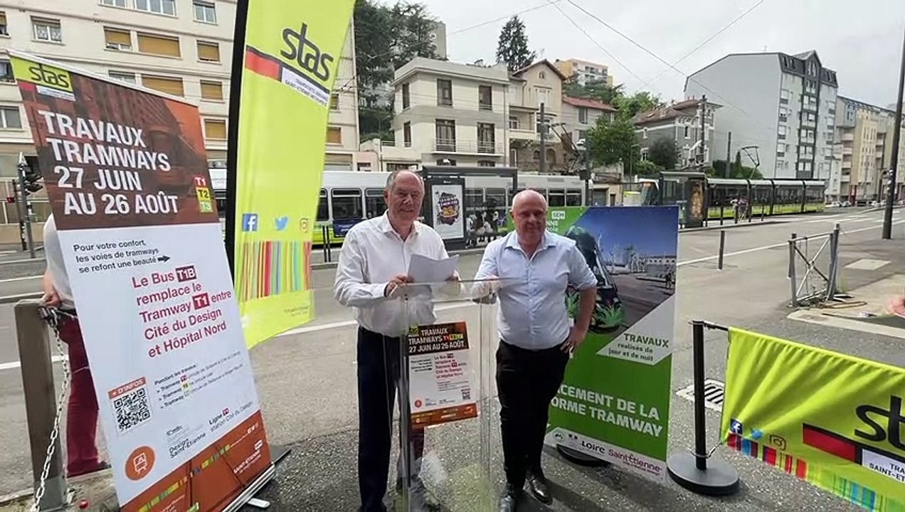 Le tramway de Saint-Etienne va subir des travaux jusqu'au 26 août