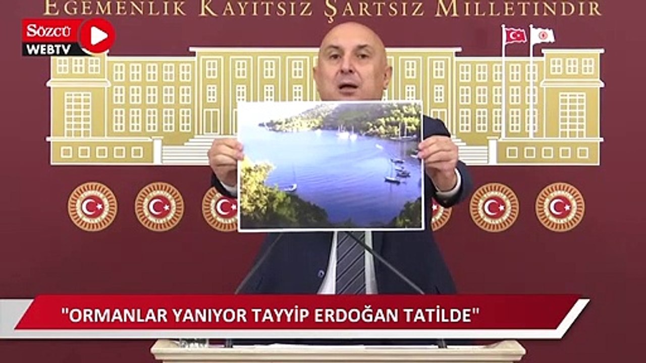 "Marmaris yanıyor, Erdoğan Okluk Koyu'nda tatil yapıyor"