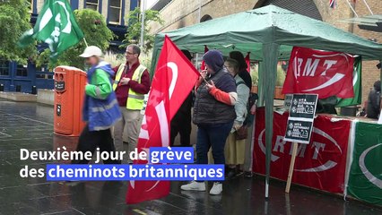 Royaume-Uni: deuxième jour de grève des cheminots