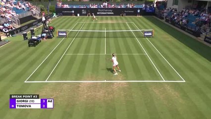 Giorgi cruises into Eastbourne semis after beating Tomova