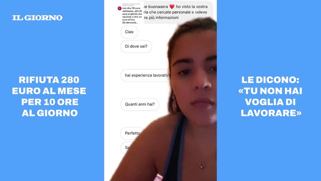 Napoli, rifiuta 280 euro al mese per 10 ore al giorno e le dicono: “Non hai voglia di lavorare”