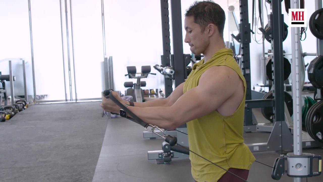 This Cable Fly Drop Set Hits Your Chest From All Angles | Men’s Health Muscle