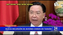 Taiwán alerta incursión de aviones militares chinos en su espacio aéreo