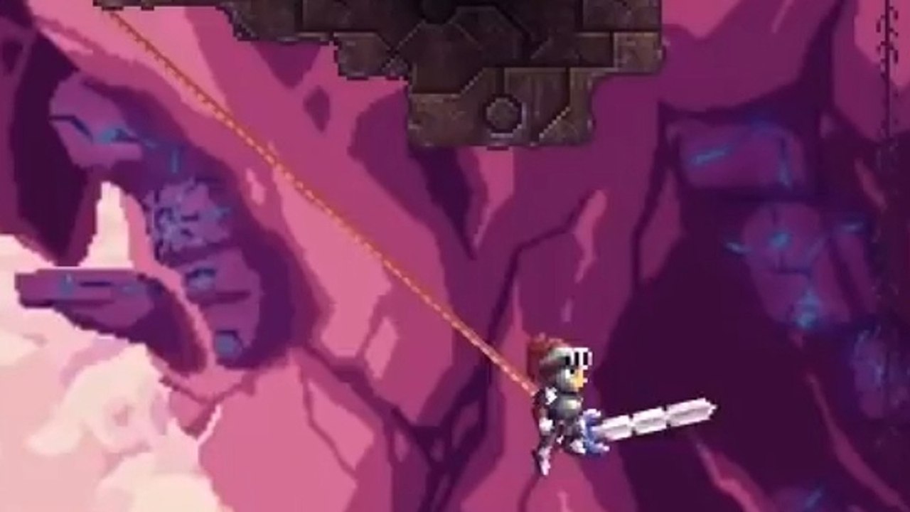 Terraria: otherworld - trailer zum swing-grappling-feature