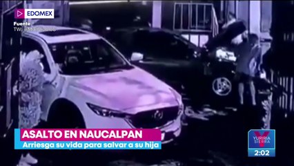 Mujer arriesga su vida para salvar su vida durante asalto en Naucalpan
