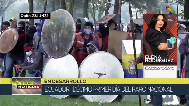 Ecuador: Manifestantes indígenas continúan protestas en parque El Arbolito