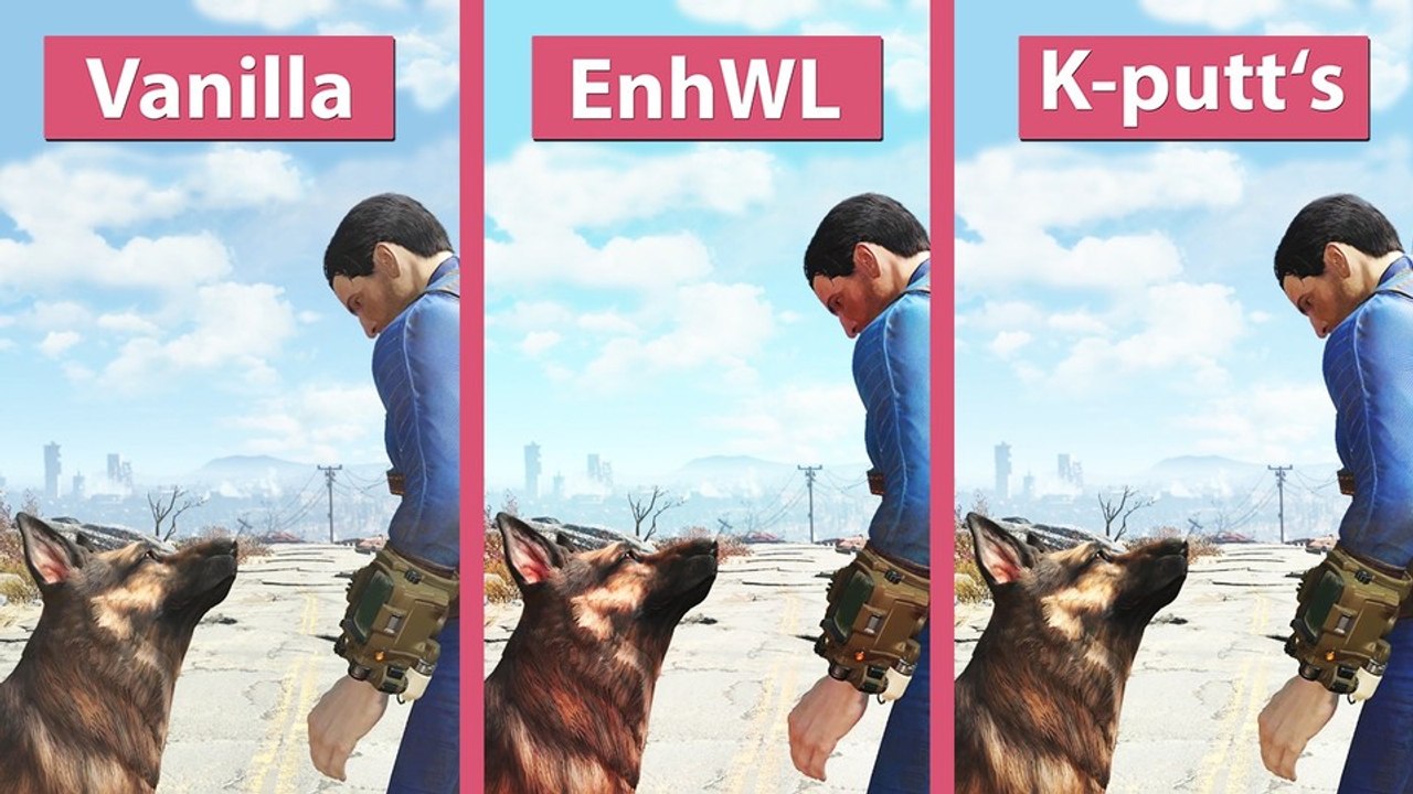 Fallout 4 - Erste Mods zur Farbveränderung im Vergleich zum Original