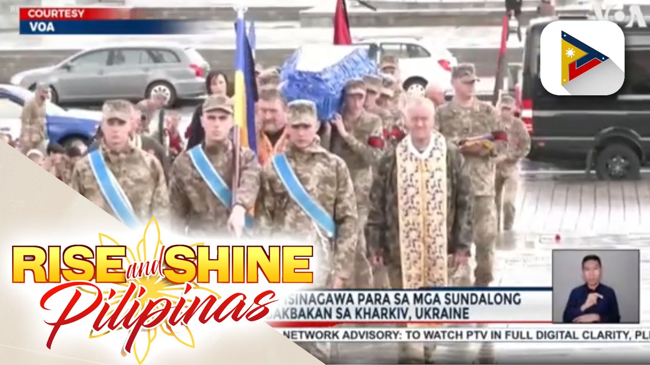 Memorial ceremony, isinagawa para sa mga sundalong nasawi sa bakbakan sa Kharkiv, Ukraine