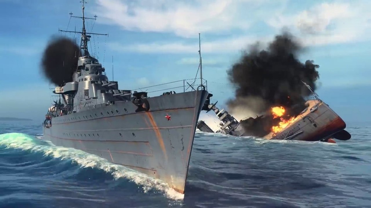 World of Warships - Sowjetische Zerstörer im Trailer