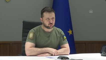 Ukrayna Devlet Başkanı Zelenskiy AB Liderler Zirvesi'ne video mesajla katıldı