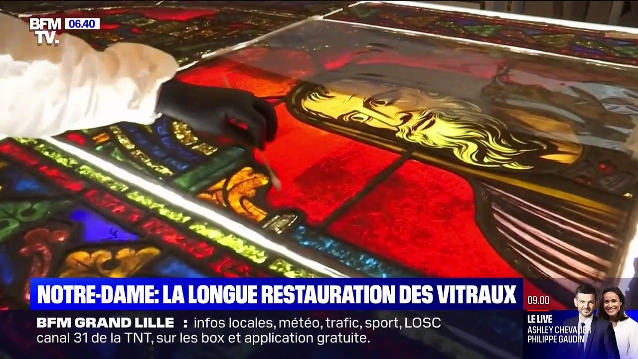 La longue restauration des vitraux de Notre-Dame