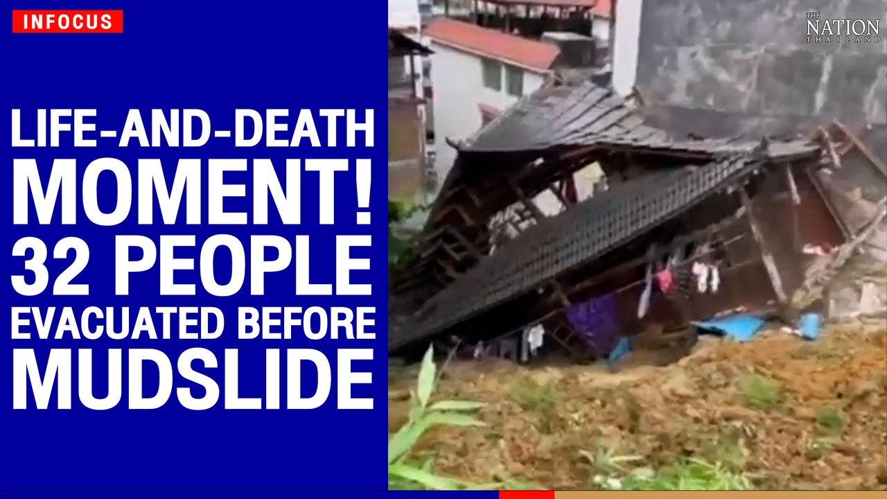 Life-and-death moment! 32 people evacuated before mudslide