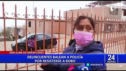 SJM: policía queda en UCI tras ser baleada por resistirse al robo de su cartera