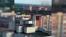 Rusya'da dehşet görüntüler! Askeri uçak sert iniş yapınca patladı: Çok sayıda ölü ve yaralı var