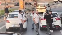 Sancaktepe’de trafikte tekmeli kemerli kavga