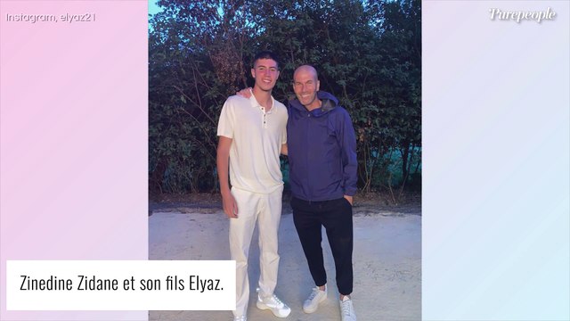 Zinedine Zidane : Son plus jeune fils Elyaz déjà très grand, il met une tête à son père !