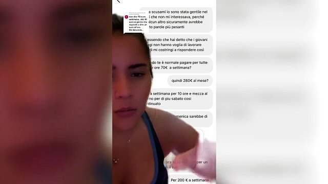10 ore di lavoro al giorno per 280 euro al mese. Il no di Francesca su Tik Tok