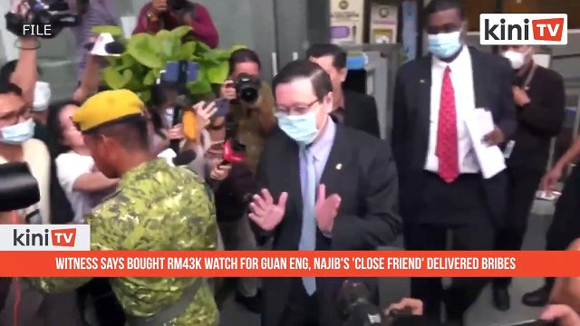 Witness says bought RM43k watch for Guan Eng, Najib's 'close friend' delivered bribes