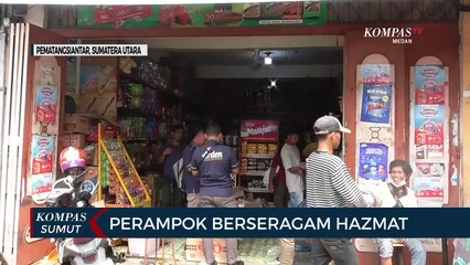 Detik-detik Aksi Perampokan Menggunakan Hazmat di Pematangsiantar