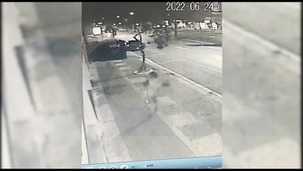 Sem serventia! Vídeo mostra homem atirando pedra contra vidro de empresa e destruindo plantas em vasos