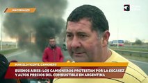 Buenos Aires: Los camioneros protestan por la escasez y altos precios del combustible en Argentina