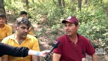 Orman işçileri Marmaris yangınına müdahale ediyor