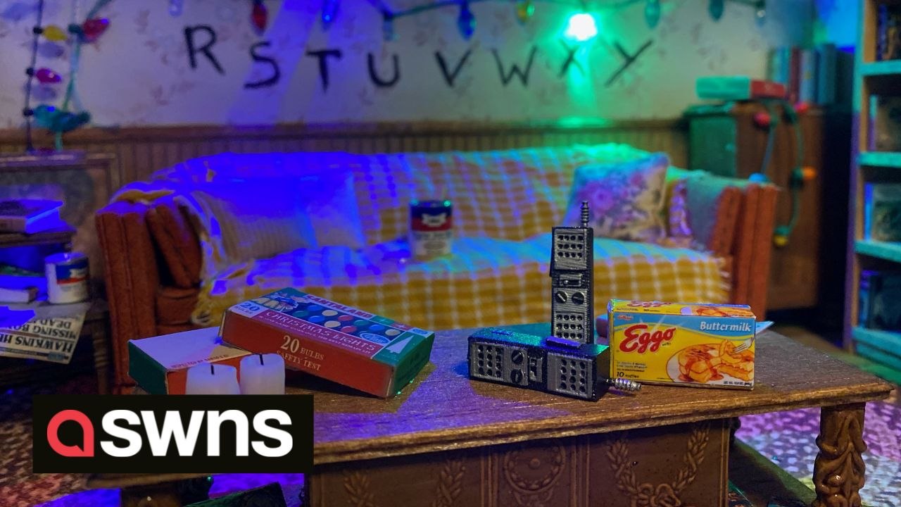 *ADDITIONAL FOOTAGE* Artist creates miniature replica of 'Stranger Things' house ahead of season finale