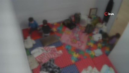 Kreşte küçük çocuk arkadaşı tarafından böyle darp edildi