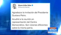 Álvaro Uribe aceptó reunirse con Gustavo Petro para dialogar