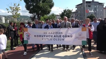 Samsun'da koruyucu aile farkındalık yürüyüşü