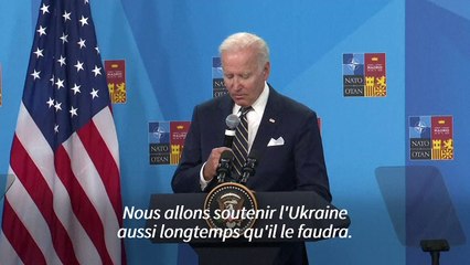 Washington soutiendra l'Ukraine "aussi longtemps qu'il faudra", promet Biden