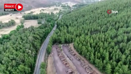 Marmaris’te yürekleri dağlayan kara tablo havadan görüntülendi