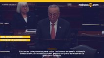 El senador Chuck Schumer habla sobre el proyecto de ley de seguridad de armas