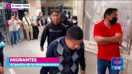 Migrantes son detenidos en el "pasillo de la desesperanza", en Texas