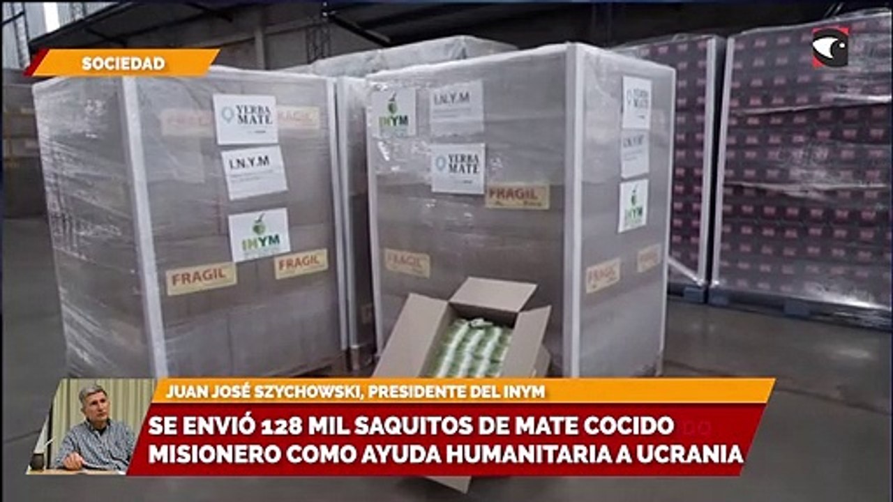 Se envió 128 mil saquitos de mate cocido misionero como ayuda humanitaria a Ucrania