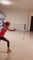 Kid Displays Spectacular Skills During Tennis Practice in Living Room