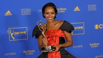 Mishael Morgan Wins an Emmy and Gets Emotional on the Red Carpet