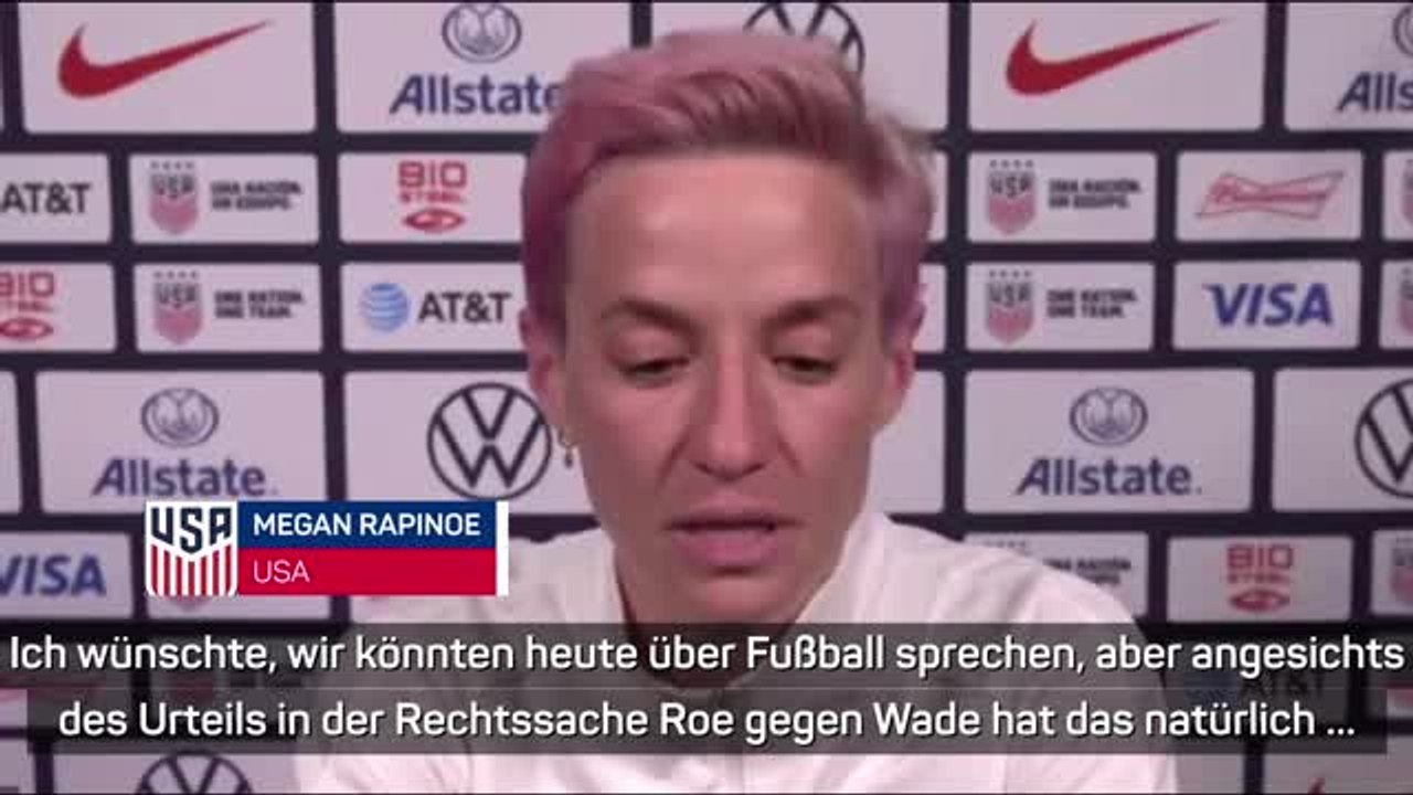 Rapinoe mit emotionaler rede zu roe gegen wade