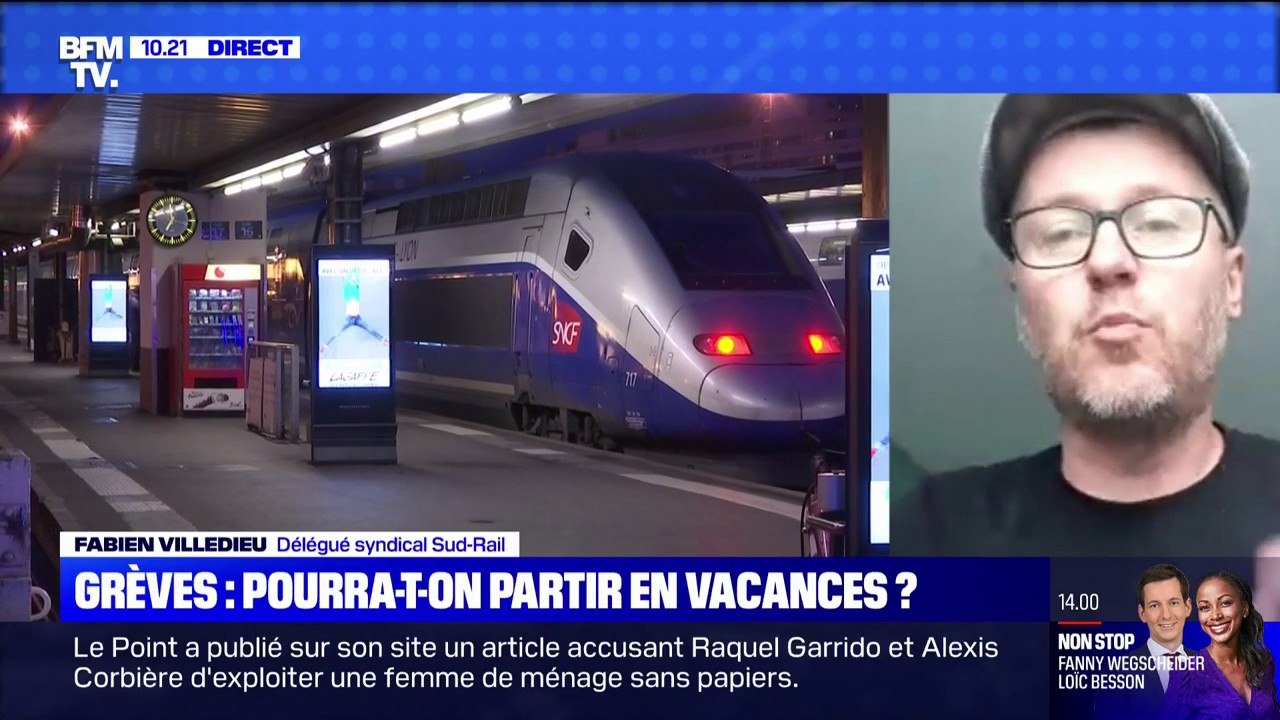 Grève à la SNCF: "Le 6 juillet, il y a une négociation sur les salaires, donc nous avons choisi ce jour-là pour faire grève", explique Fabien Villedieu, délégué syndical Sud-Rail
