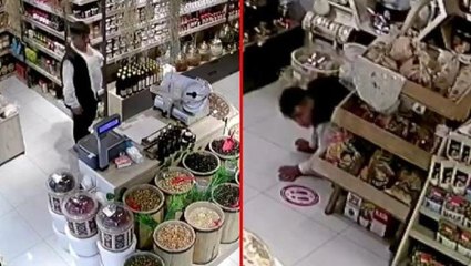 Yürüyerek girdi, sürünerek çıktı! Şüpheli, kasadaki paraları işte böyle çaldı