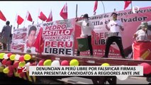 Denuncian a Perú Libre por falsificar firmas para presentar candidatos a regidores ante el JNE
