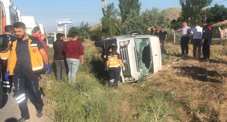 Kayseri’de işçi servisi devrildi: 9 yaralı