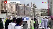 Suasana Sholat Jumat di Masjidil Haram Musim Haji 1443 H