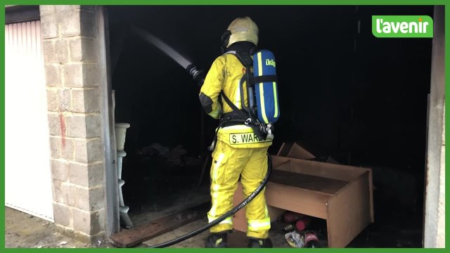 Incendie de garages, à Jambes