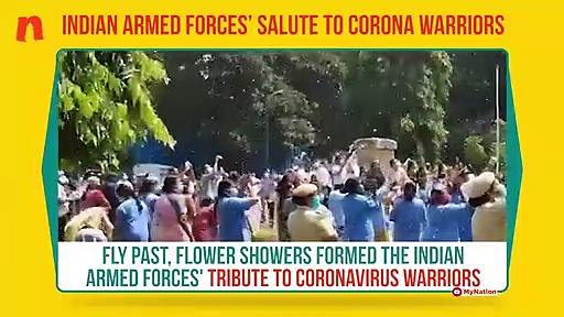 Indian Armed Forces' salute to corona warriors: Air Force, Navy aircraft fly past, shower flowers in tribute