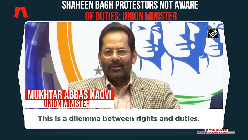Shaheen Bagh protestors understand their rights but not duties: Union minister Naqvi on roadblock