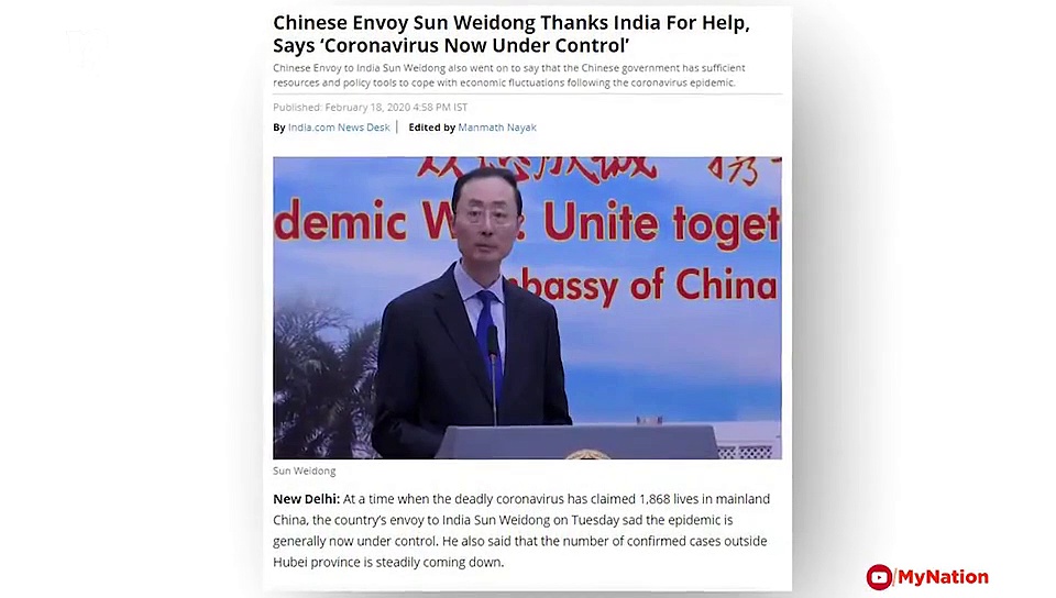 The Handshake | China is thankful to India for fighting coronavirus with them